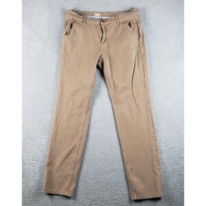 Mugsy Pants Mens 36x36 (35x34) Tan Belmonts Chino Stretch Cotton Rayon Spandex